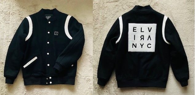 ELVIRAのスタジャンの前面と背面